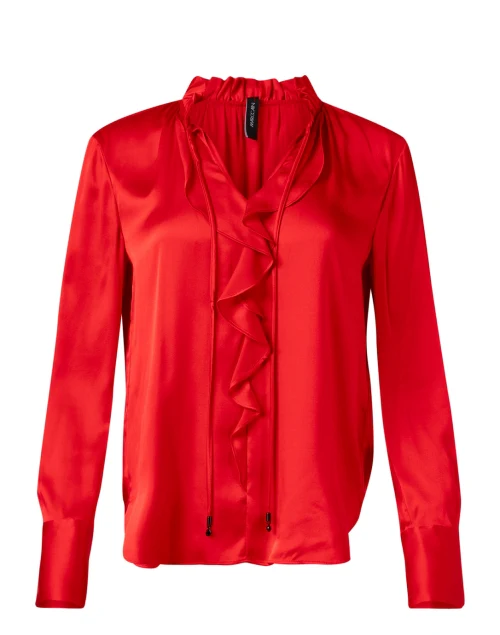 Red Silk Blouse