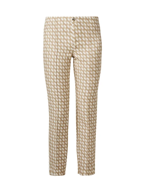Anna Beige Geometric Print Pant