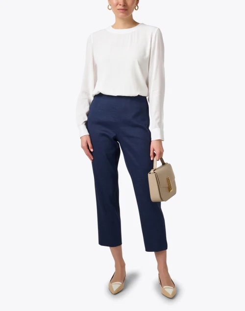 Philippine Ivory Tie Neck Shirt