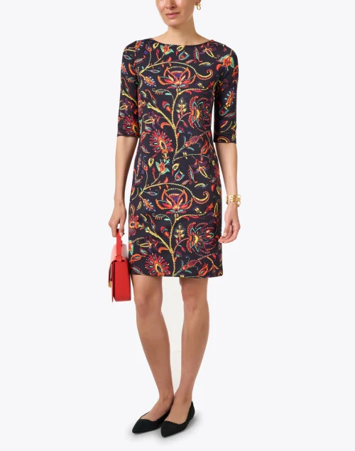 Propriano Black Multi Print Dress