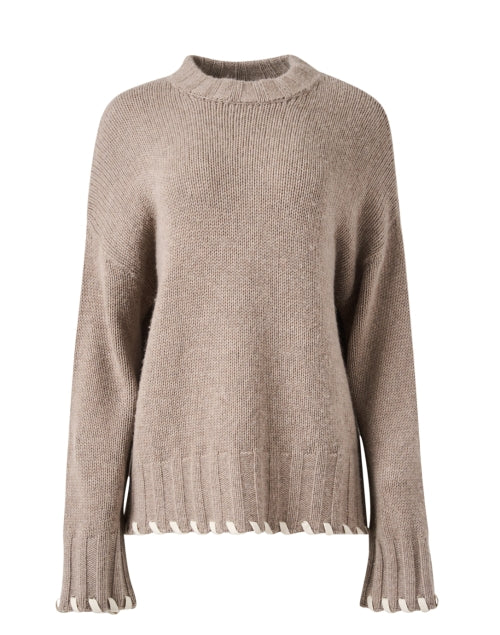 Taupe Wool Cashmere Sweater