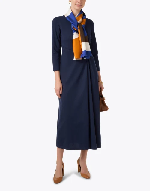 Balenio Navy Jersey Dress