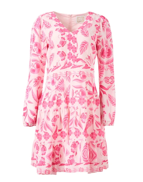 Pink Geo Floral Dress