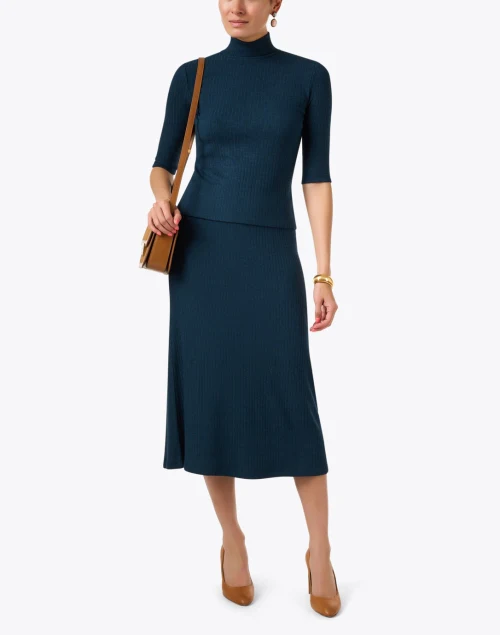 Teal Rib Knit Skirt