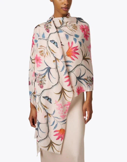 Multi Floral Embellished Scarf