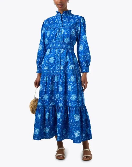 Margot Blue Floral Print Dress