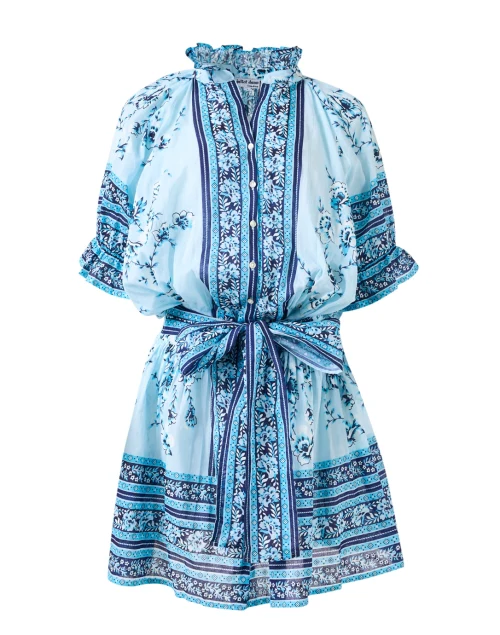 Blouson Blue Print Dress