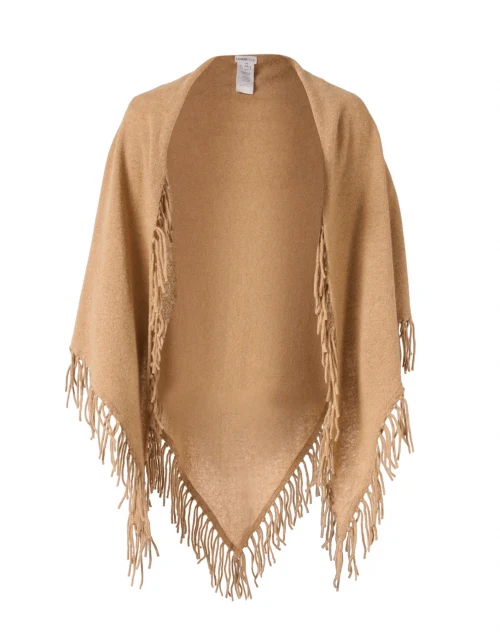 Camel Cashmere Fringe Shawl