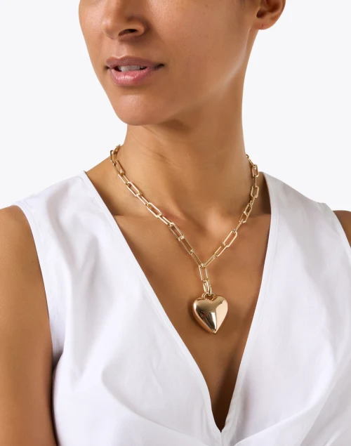 Aurelie Gold Heart Necklace