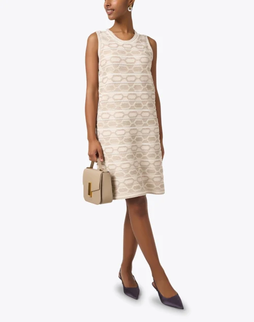 Beige Chain Knit Dress