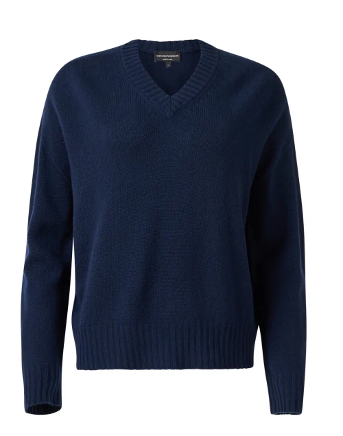Navy Wool Cashmere Sweater