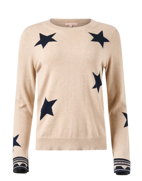 Beige and Navy Star Sweater