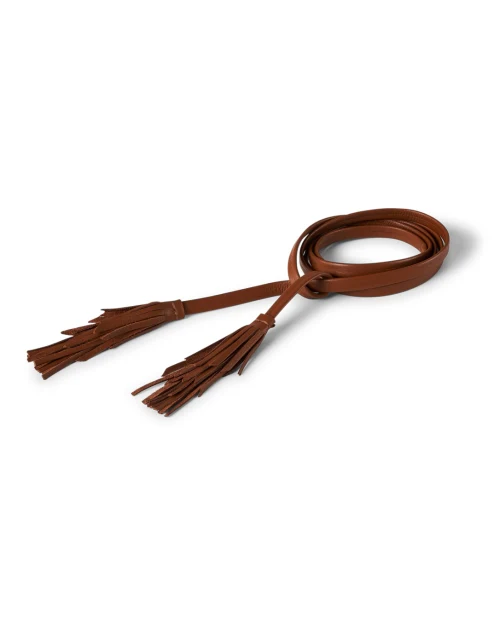 Gatsby Brandy Leather Wrap Belt