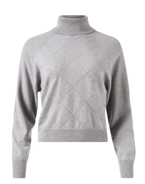 Grey Wool Silk Cashmere Sweater