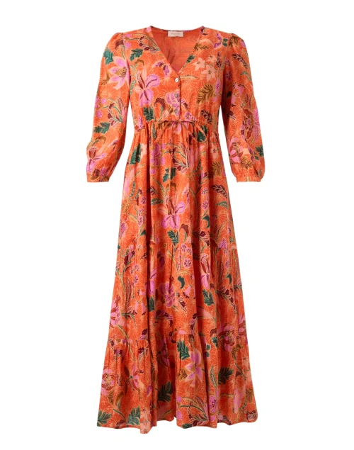 Castor Orange Print Dress