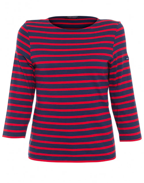 Galathee Navy and Red Striped Shirt
