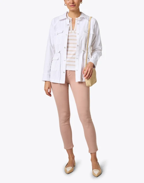 Prima Pink Denim Slim Ankle Jean