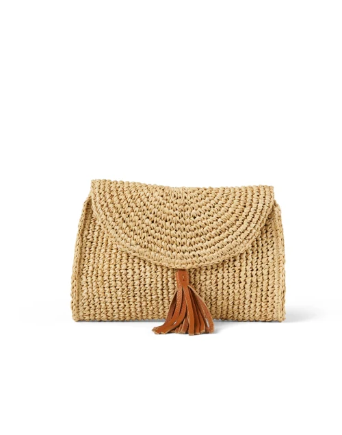 Monaco Tan Raffia Crossbody Bag