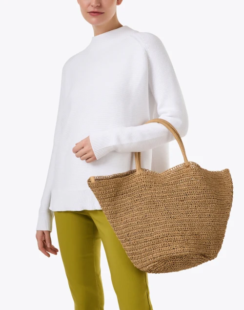 Natural Woven Raffia Shoulder Bag