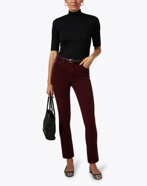 Black Mock Neck Top