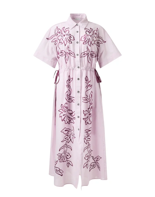 Tia Purple Embroidered Dress