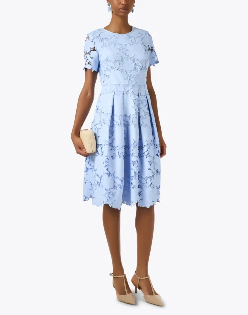 Blue Floral Lace Dress