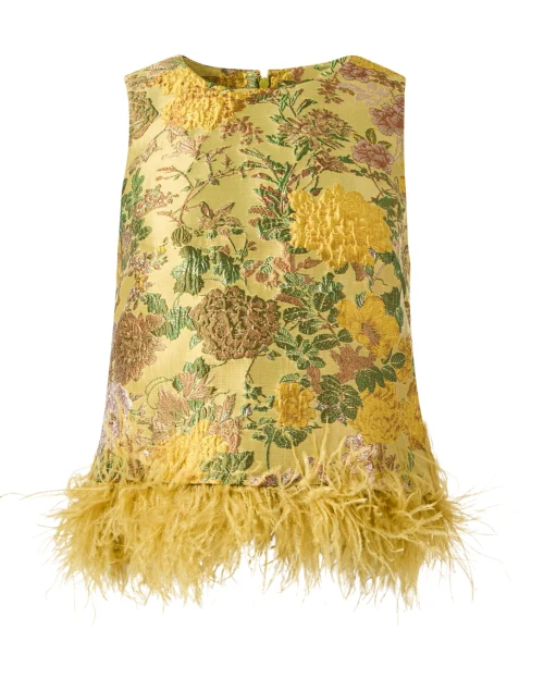 Belmond Yellow Floral Matelasse Top