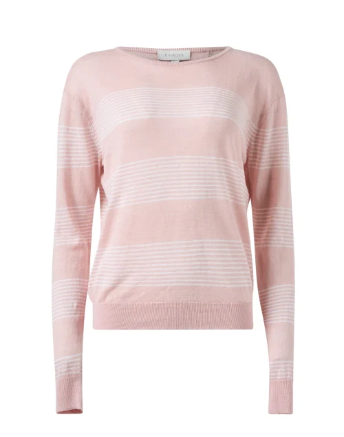 Pink and White Striped Sweater