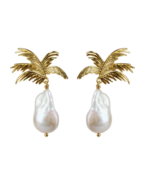 Yasmine Gold and Pearl Drop Earrings