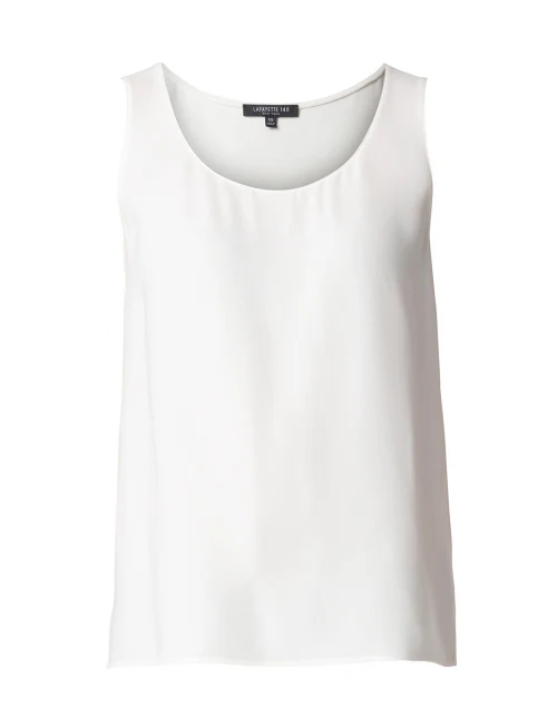 Finley White Silk Double Georgette Top