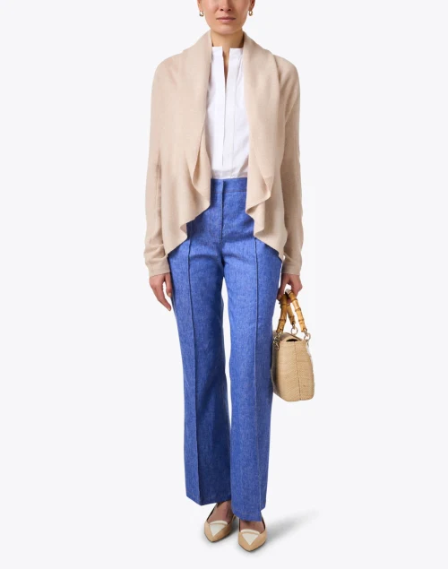 Sand Cashmere Circle Cardigan
