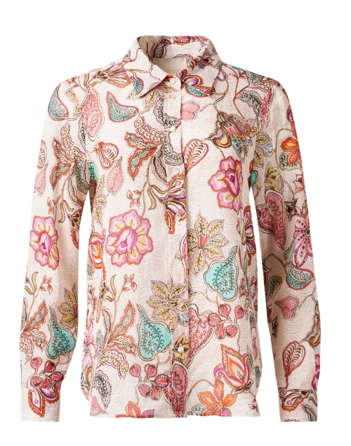 Estreta Pink Multi Floral Blouse
