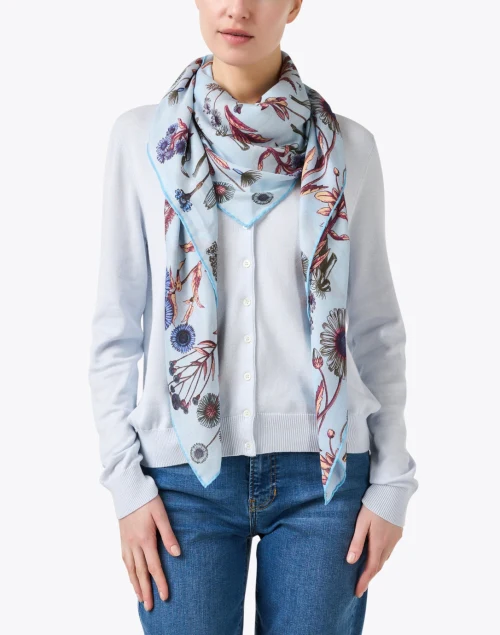Margherita Blue Floral Print Scarf