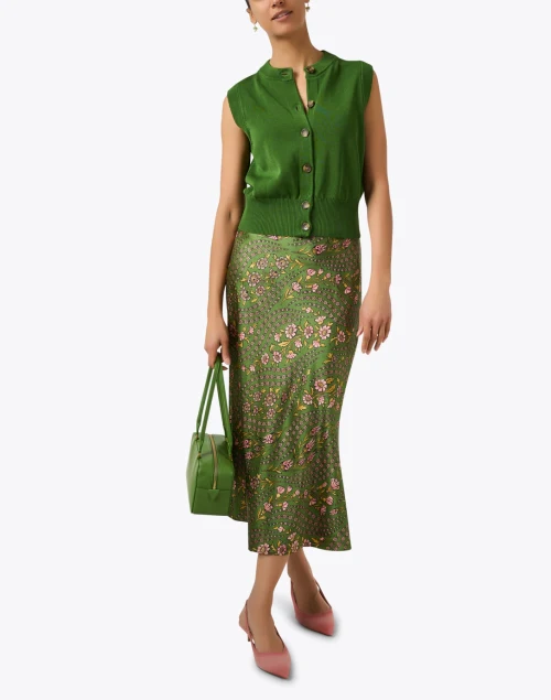Percy Green Cotton Vest Top