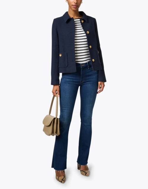 Greta Navy Gold Button Jacket