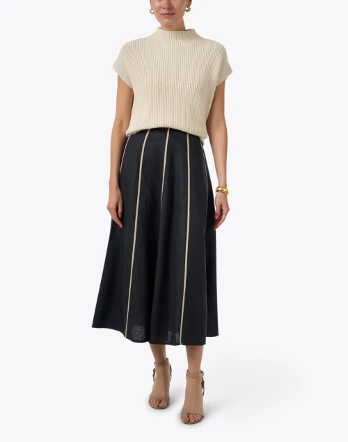 Beige Cap Sleeve Sweater