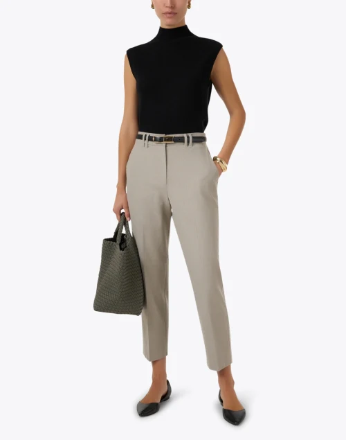 Black Cashmere Sleeveless Sweater