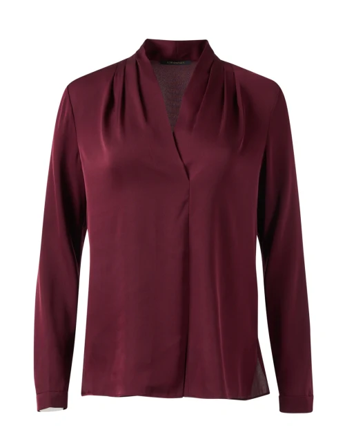 Nellie Mulberry Red Silk Blouse