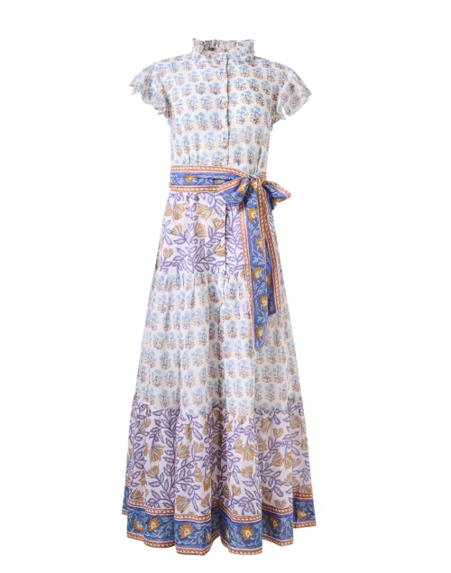 White Multi Print Dress