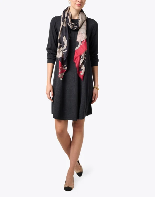 Dark Grey Wool Swing Dress