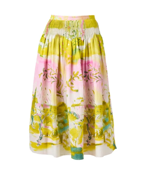 Fallon Pink and Green Print Skirt