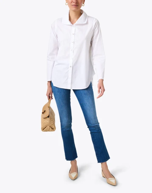 White Cotton Poplin Shirt