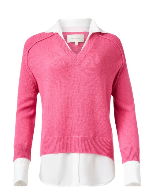 Aster Pink V-Neck Looker Sweater