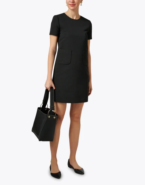 Ottoman Black Ribbed Dress