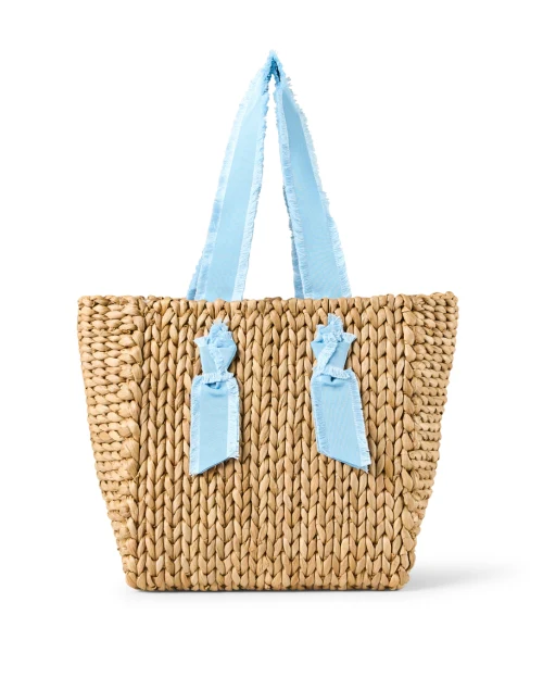 Isla Bahia Blue Woven Tote Bag