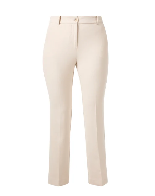 Cream Cropped Straight Leg Pant