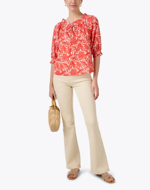 Havana Red Print Cotton Top