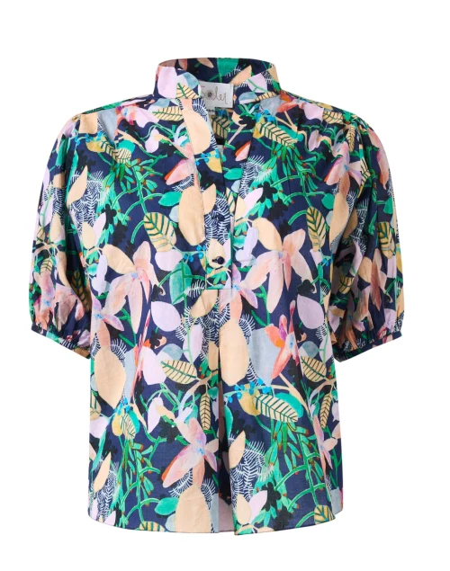Villamarie Floral Print Cotton Top
