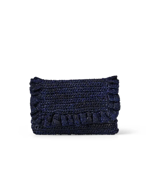 Riwana Navy Raffia Bag
