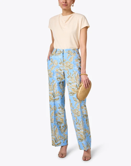 Gates Blue Floral Print Pant